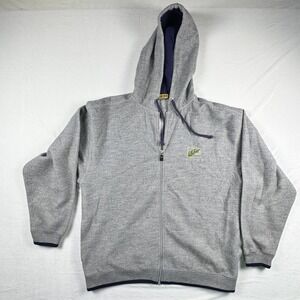 Caesars Palace Las Vegas Vintage Zip Up Hoodie Gray Navy Blue Mens Medium